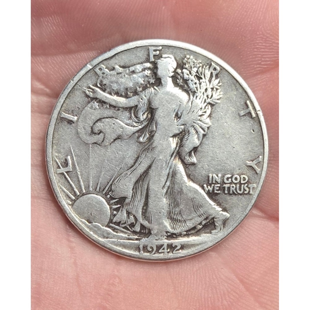1942 Walking Liberty Half Dollar 90% Silver US Coin Philadelphia Mint